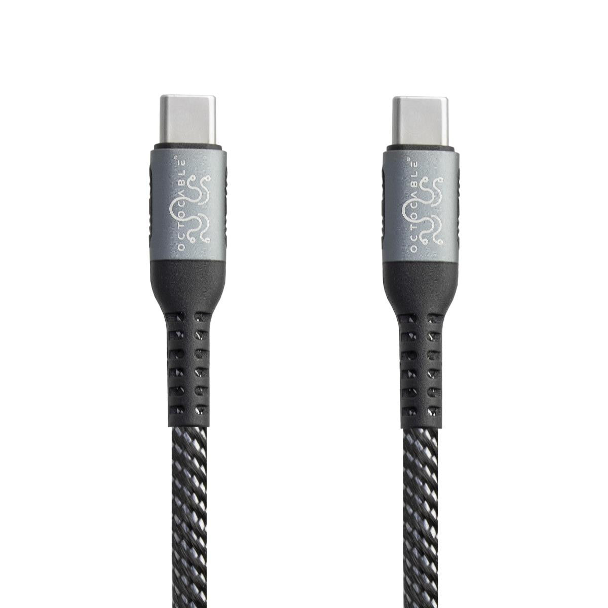 OctoCable - Cabo USB-C Macho/Macho com Revestimento entrançado em Nylon