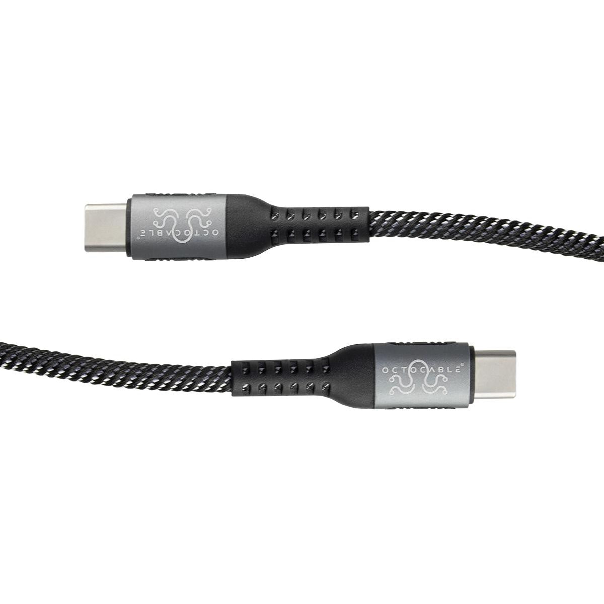 OctoCable - Cabo USB-C Macho/Macho com Revestimento entrançado em Nylon