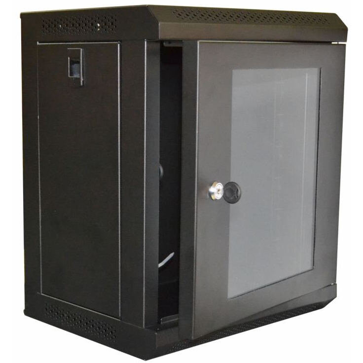 Mini Rack 10" 7U wall mounted cabinet with 270mm depth and removable sides | Dimensions H (416mm) x W (350mm) x D (270mm)
