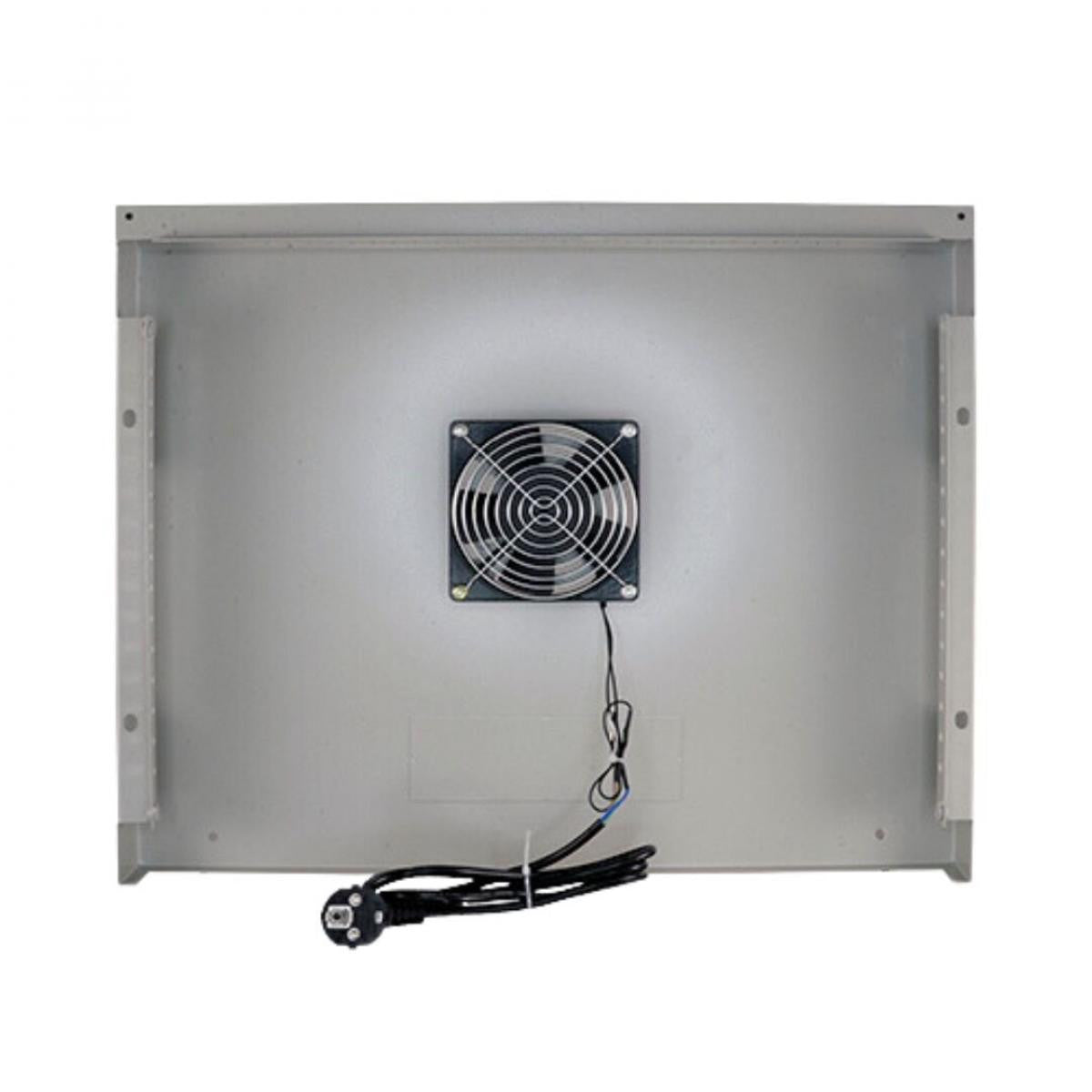 19" wall rack cabinet up to 4U | Up to 60 kg load | With ventilation and cable gland | Fan - Power strip included