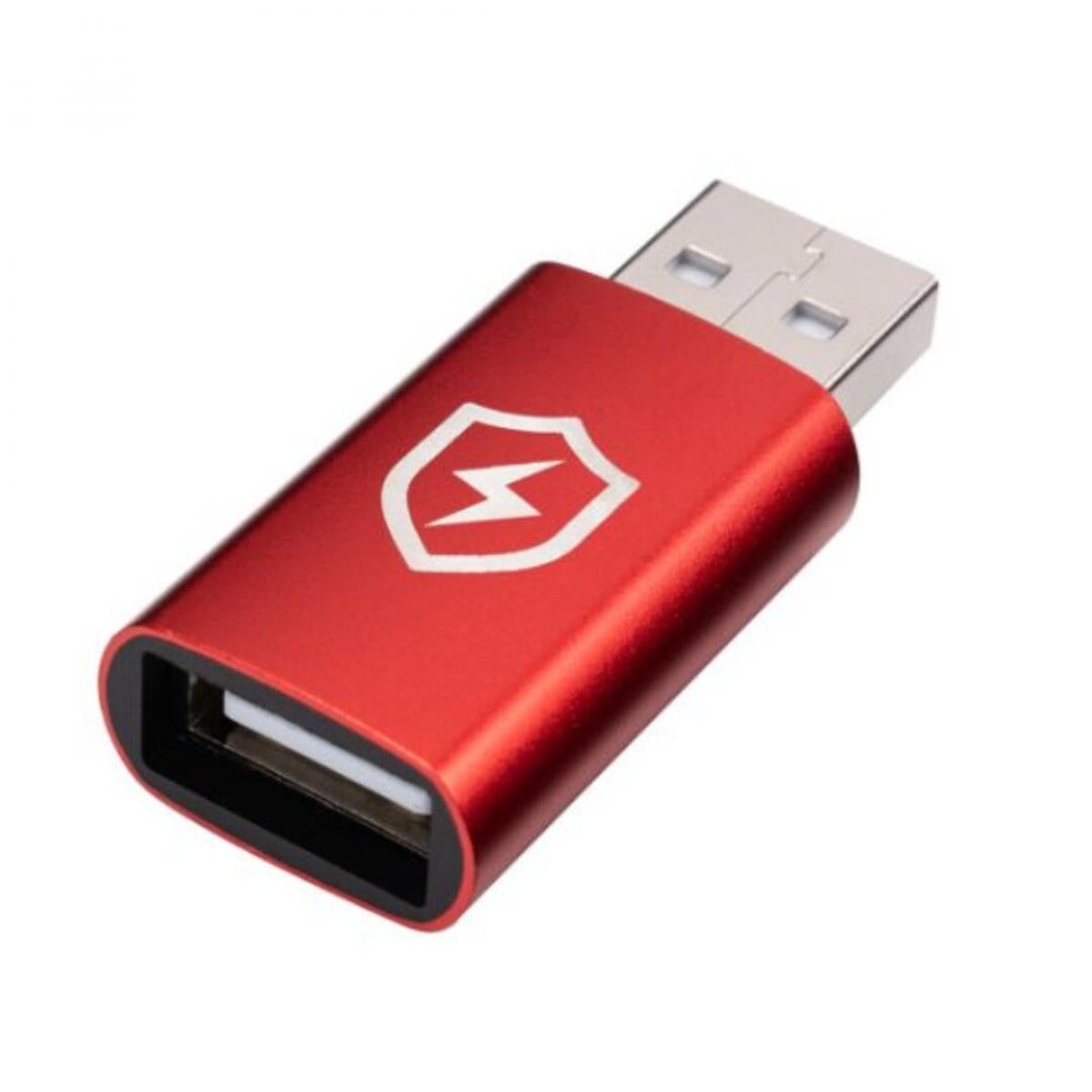 MicroConnect Secure Charge USB-A Data Lock Adapter | 5V to 2.4A | 12W | Red