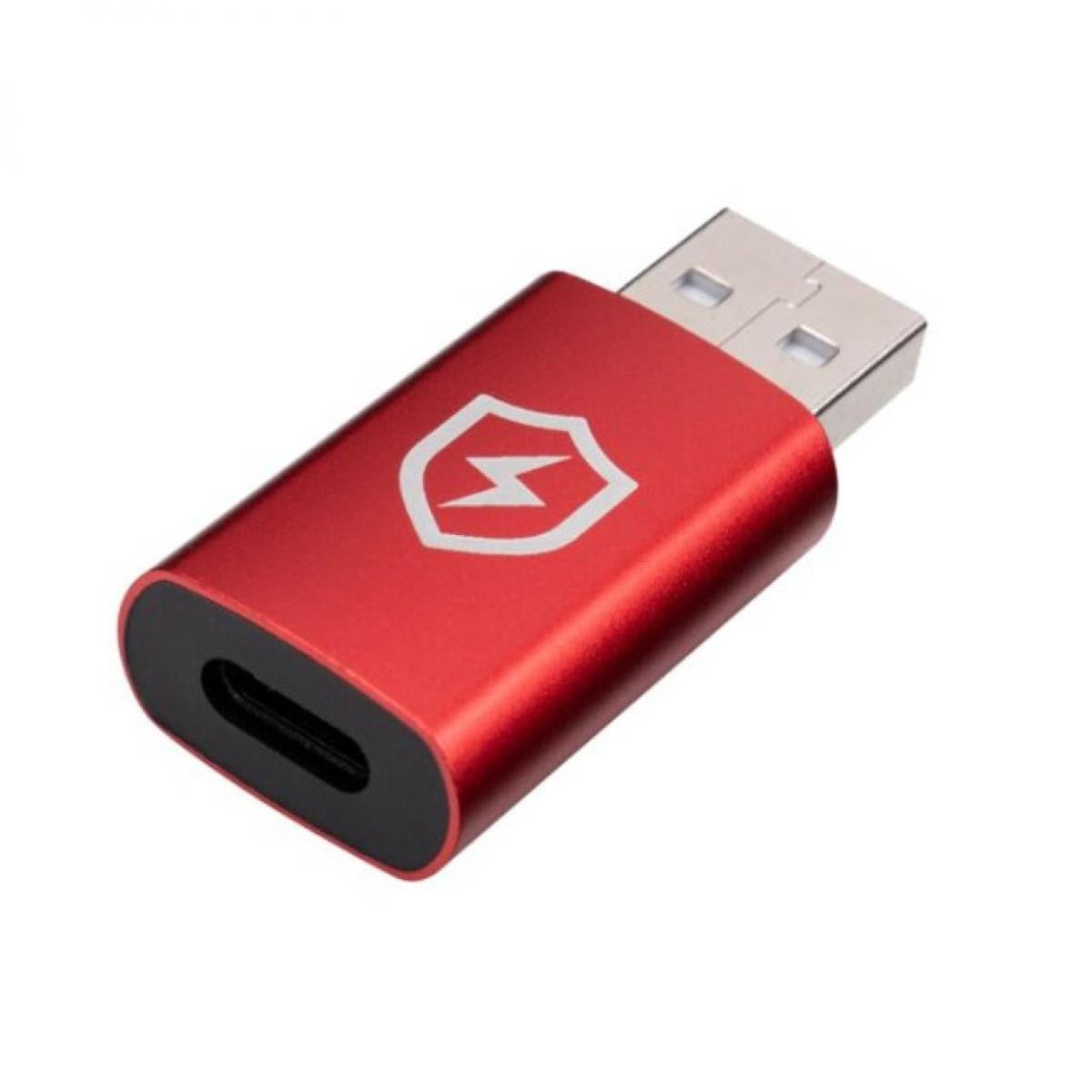 MicroConnect Safe Charge USB-A to USB-C Data Blocker Adapter | 5V to 2.4A | 12W | Red