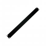 1U 19" BLACK RAL 9005 BLANK PANEL