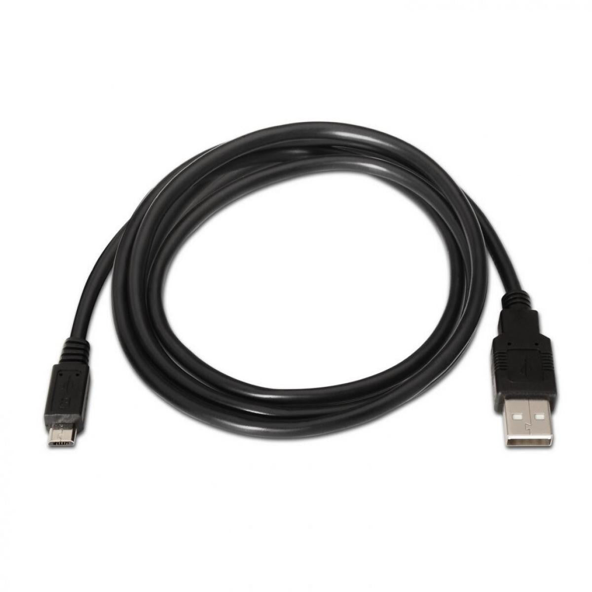 USB 2.0 Cable, type A Male to Micro B Male, black, 0.8 meters