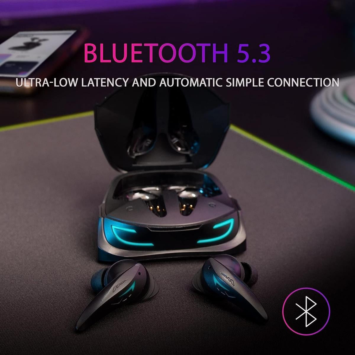 MARS GAMING - Premium TWS Wireless Headphones | BLACK