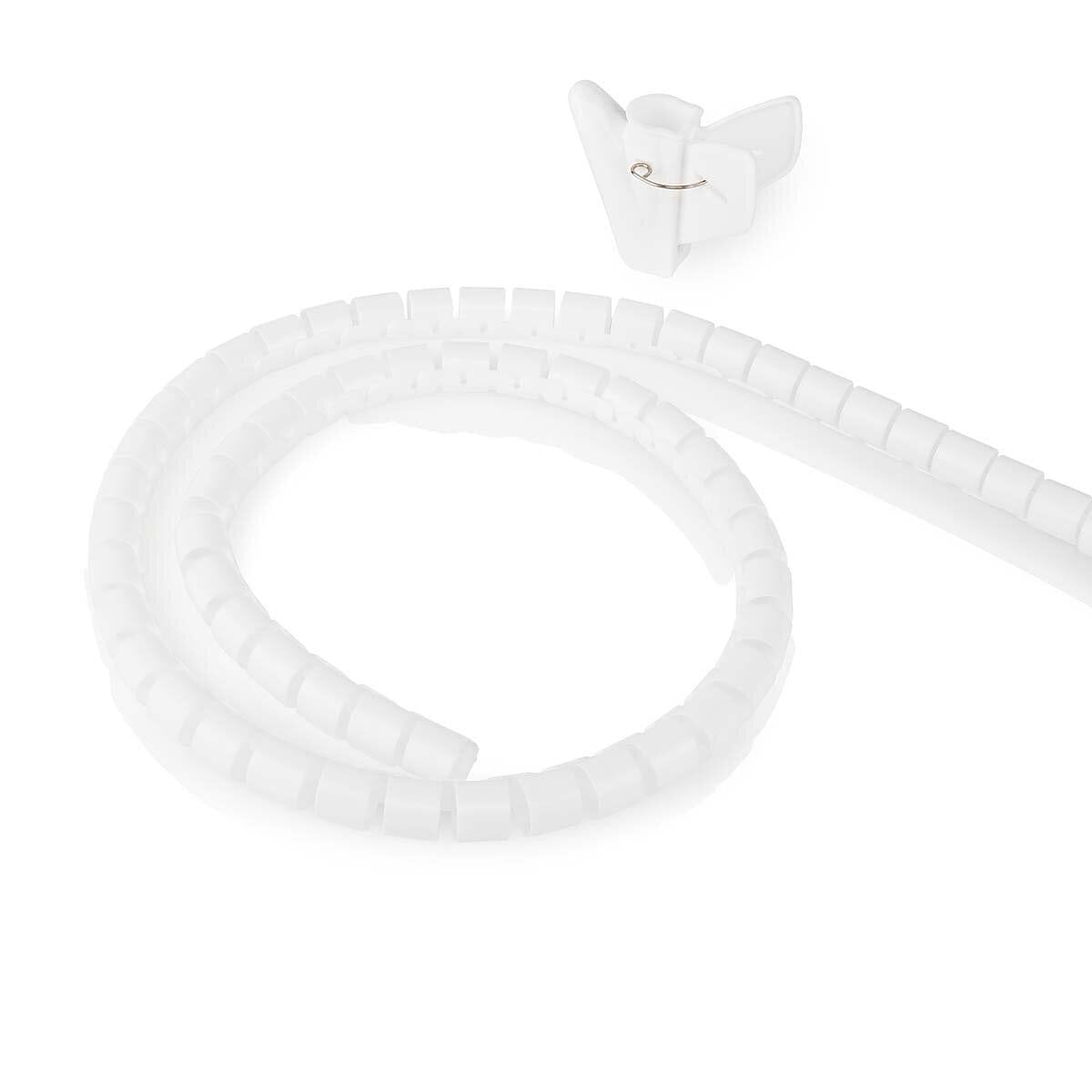 Cable Management | 2.00m Spiral Sleeve Max Cable Thickness 22mm | White