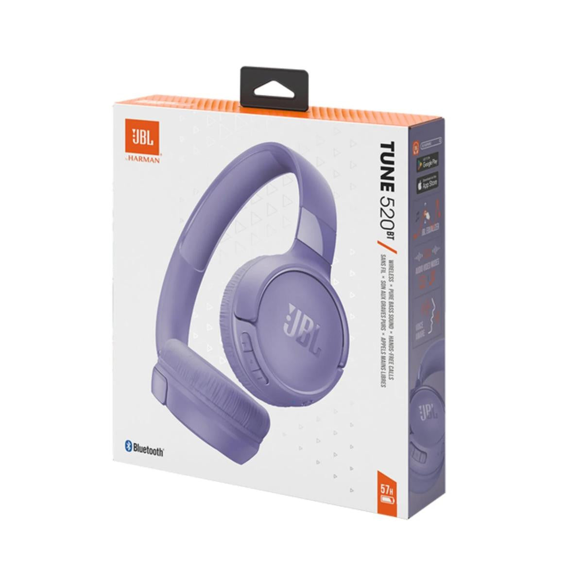 Auriculares inalámbricos - JBL Tune 520BT | Bluetooth 5.3 | Autonomía 57 horas | Plegables