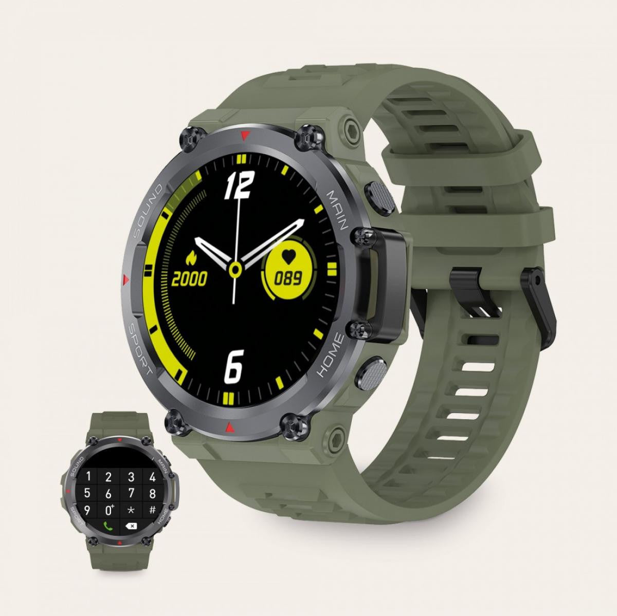 Relógio inteligente Ksix Oslo | Ecrã multitoque de 1,5" | 5 dias de autonomia da bateria | Modos multidesportivo e de saúde | Assistentes de voz | Resistente à água