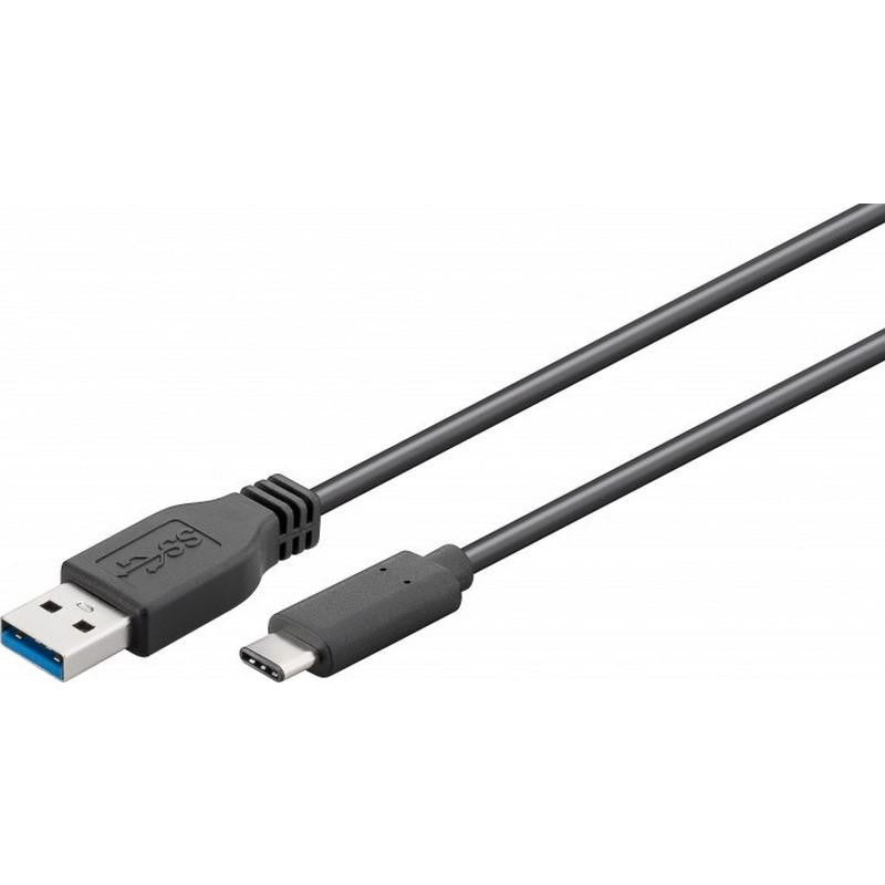 Cabo USB-C 3.1 macho para USB-A 3.0 de diferentes tamanhos.