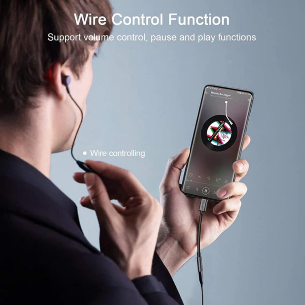 QGEEM USB-C Male to 3.5mm Female Jack Adapter 12cm Length