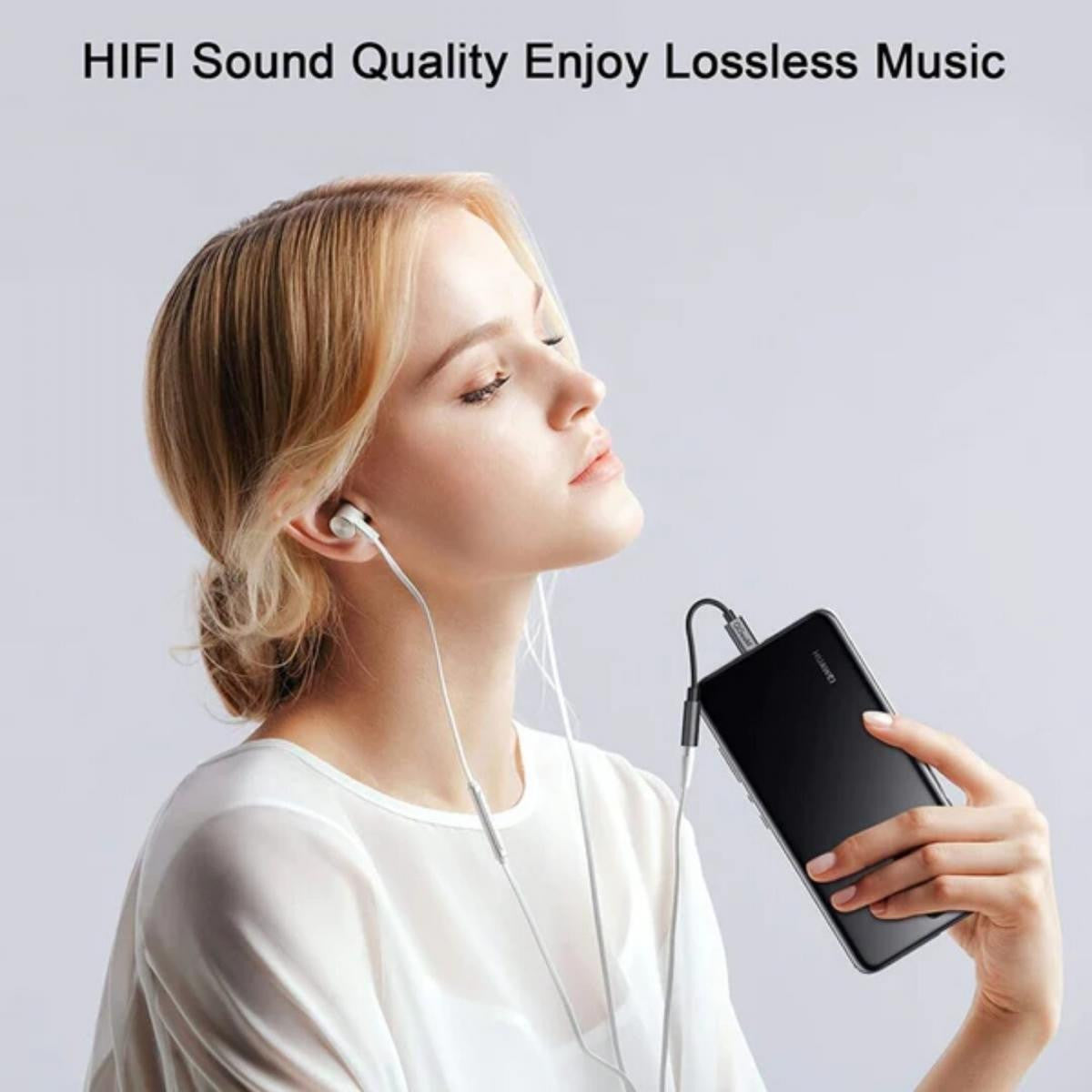 QGEEM USB-C Male to 3.5mm Female Jack Adapter 12cm Length