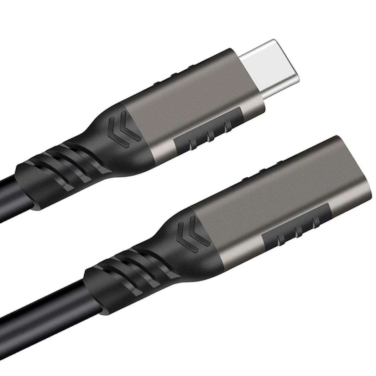 Cabo USB-C macho/fêmea QGEEM de 1,5 m e 10 Gbps | 100 W | 4K/60 Hz | 20 V/5 A | Compatível com Thunderbolt 3/4 | Funcionalidade completa