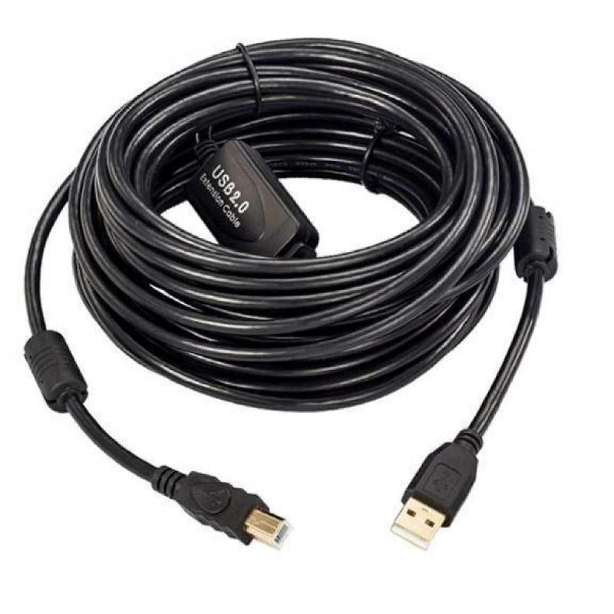 Cabo USB 2.0 Tipo A Macho para Tipo B de vários comprimentos - Preto