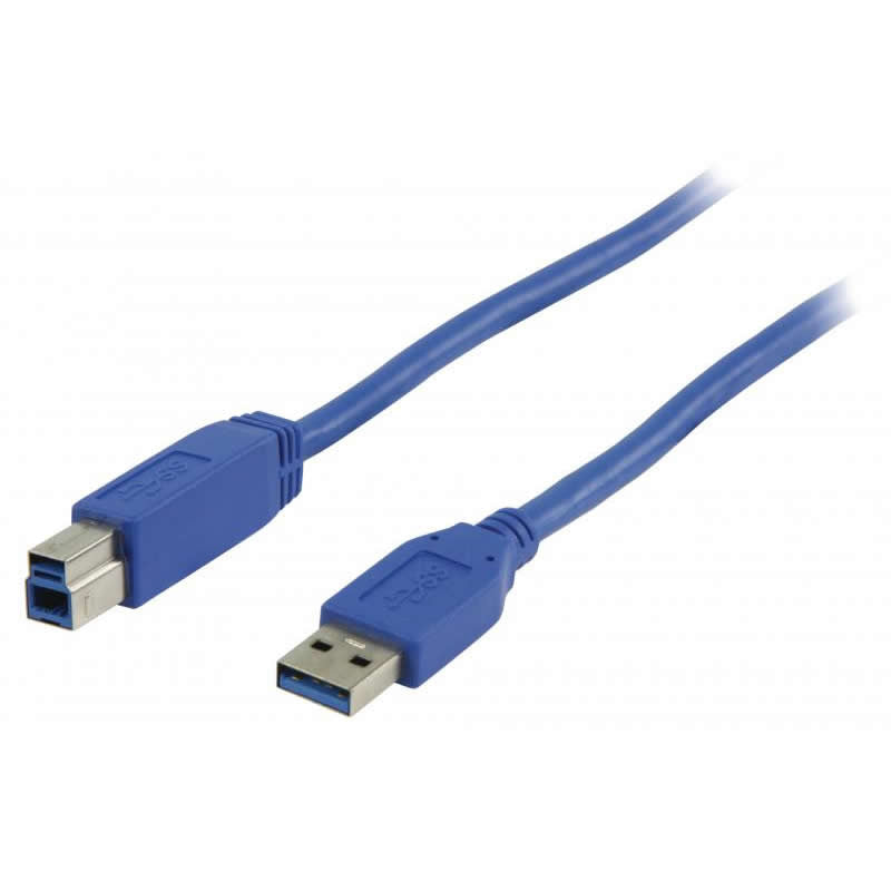 USB 3.0 Cable (A Male / B Male) BLUE - Various Sizes