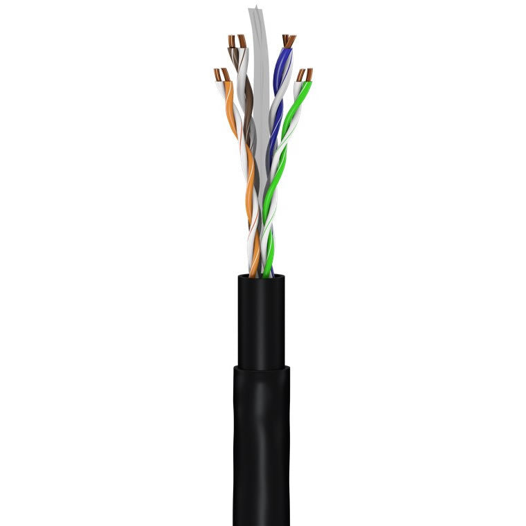 Cat6 U/UTP Outdoor Network Cable | Various Sizes - Black