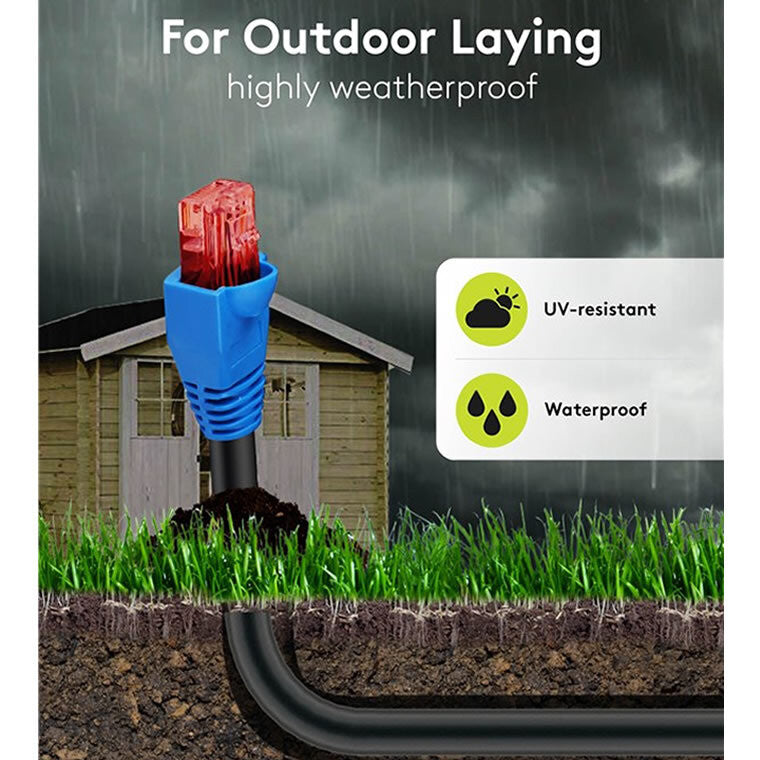 Cat6 U/UTP Outdoor Network Cable | Various Sizes - Black