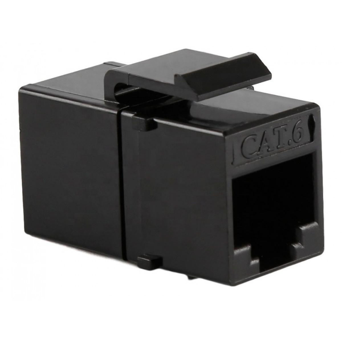 RJ-45 HH CAT6 UTP Panel Adapter - Black