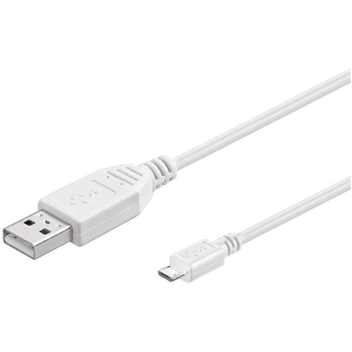 1 Meter Micro-USB Charging and Sync Cable for Android Devices - White