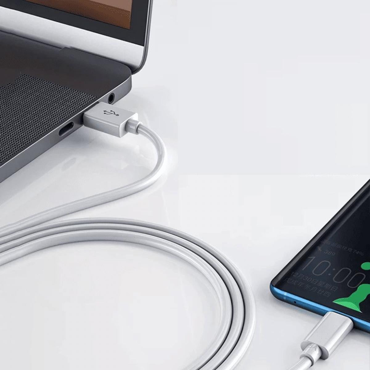 1 Meter Micro-USB Charging and Sync Cable for Android Devices - White