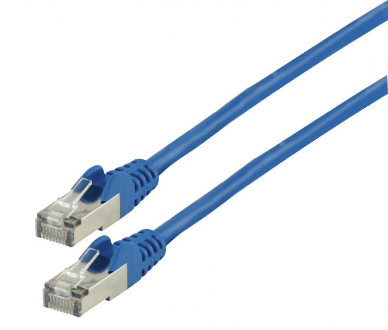 Cabo Ethernet Cat7 FTP azul em vários comprimentos.