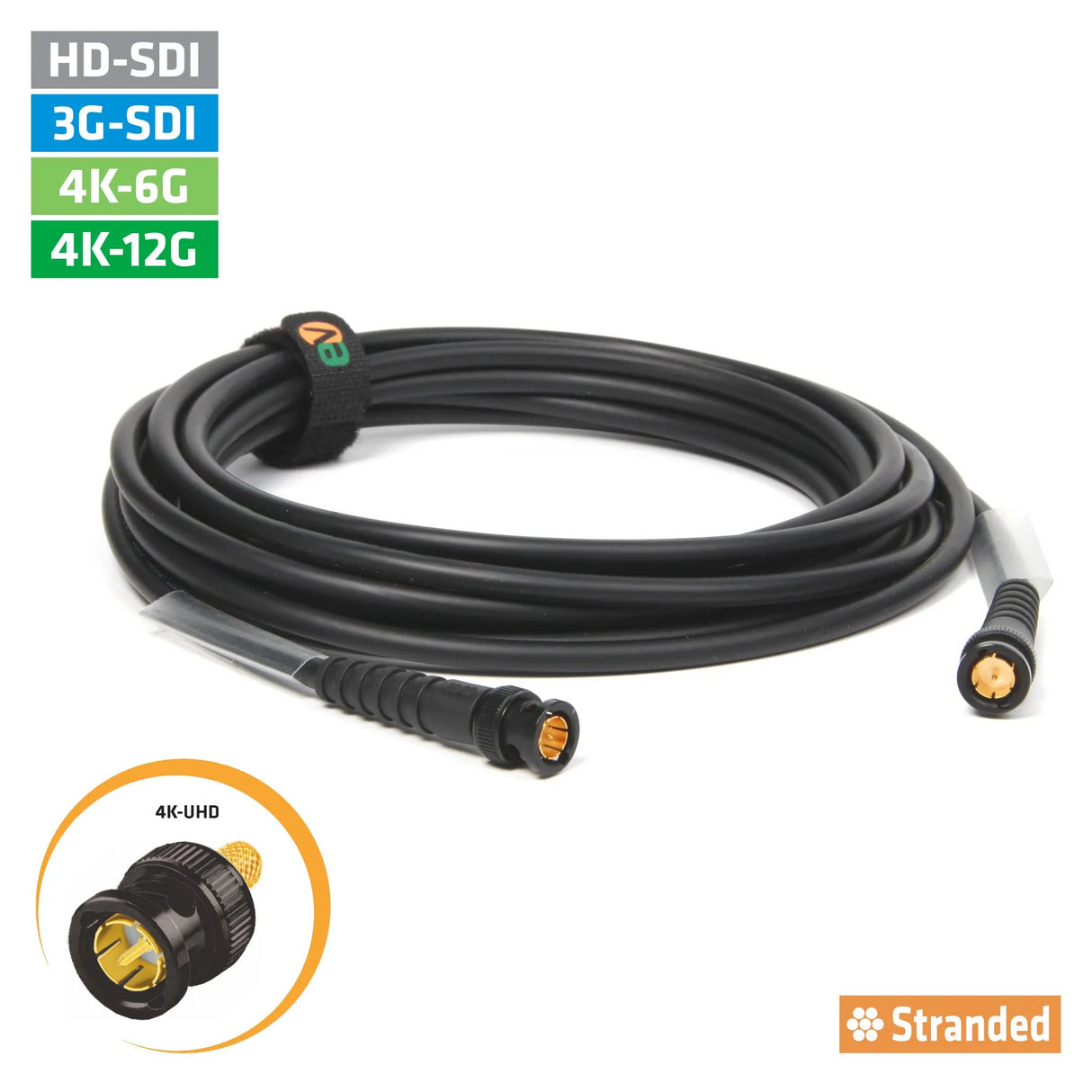 12g-sdi video cable and 4K@60hz UHD resolution of different sizes