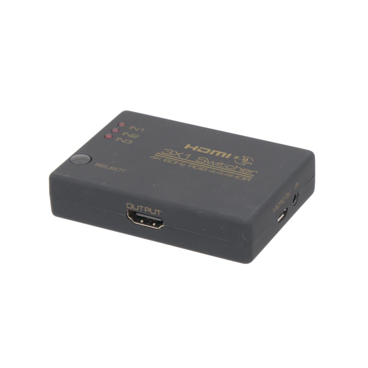 HDMI Switch 3X1 4K@60Hz HDCP2.2 - Black