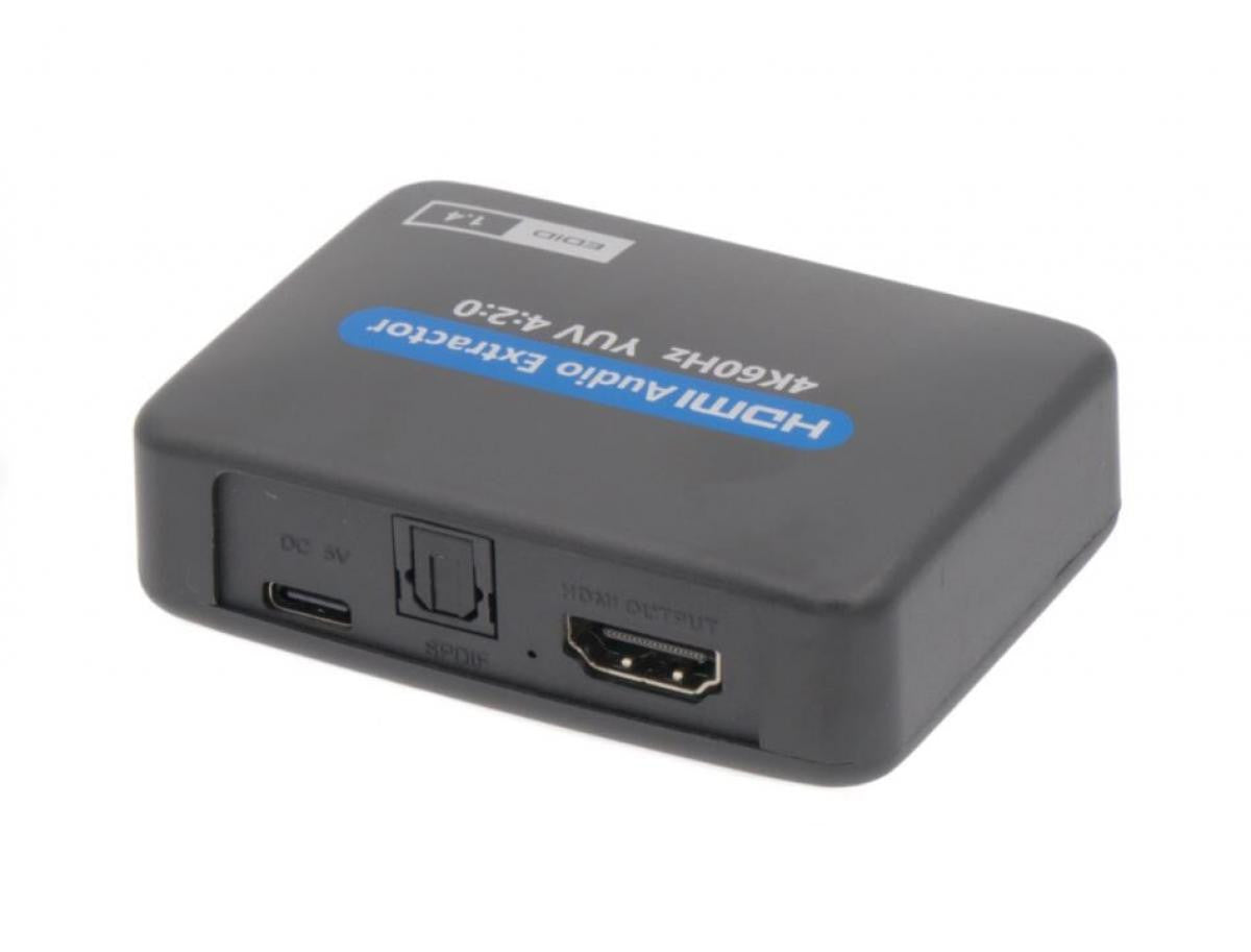 Extrator de áudio HDMI para Toslink e MiniJack de 3,5 mm 3840x2160P/60HZ (4K@60Hz)