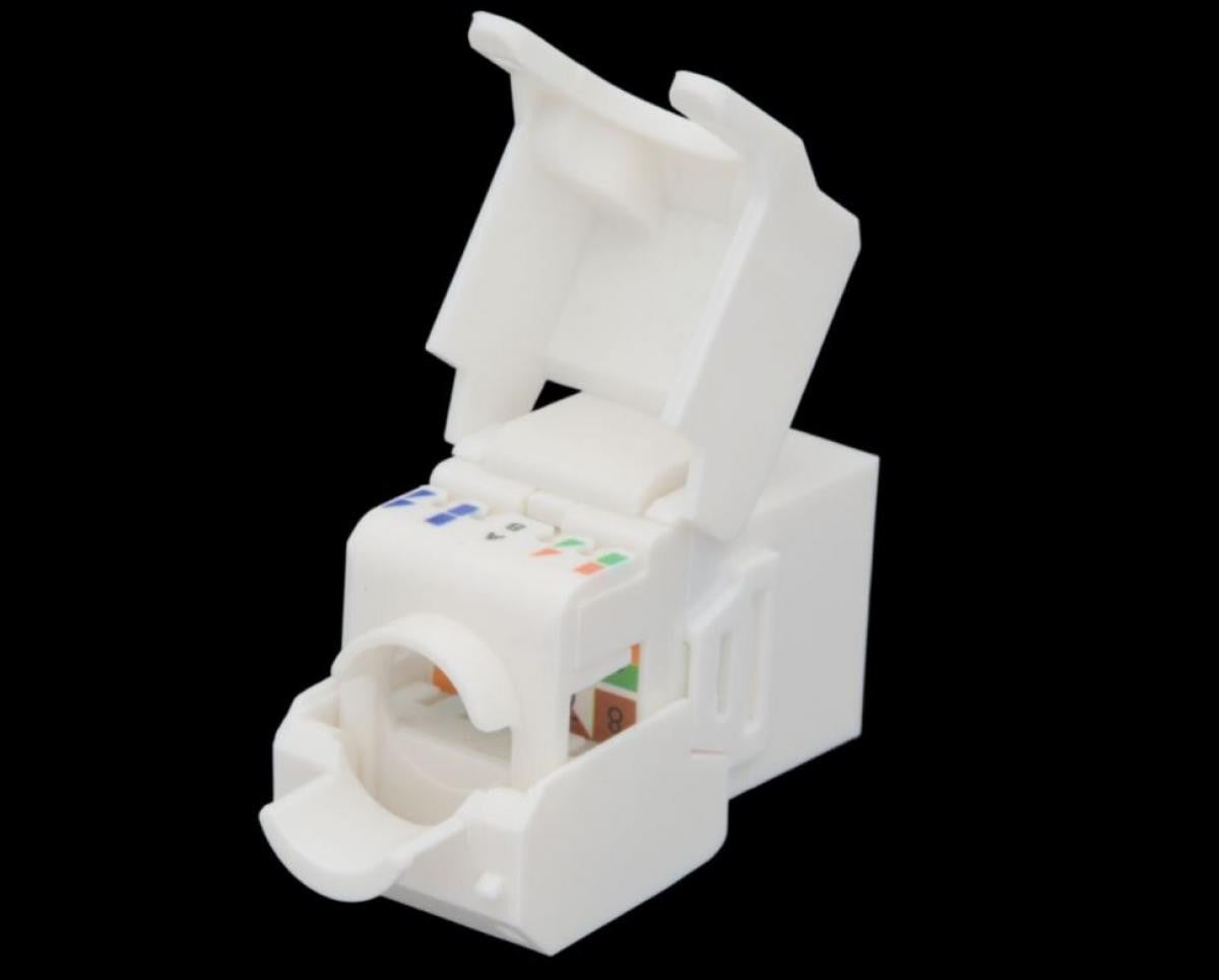 Cabo fêmea Keystone U/UTP Cat.6A com tampa de proteção contra o pó