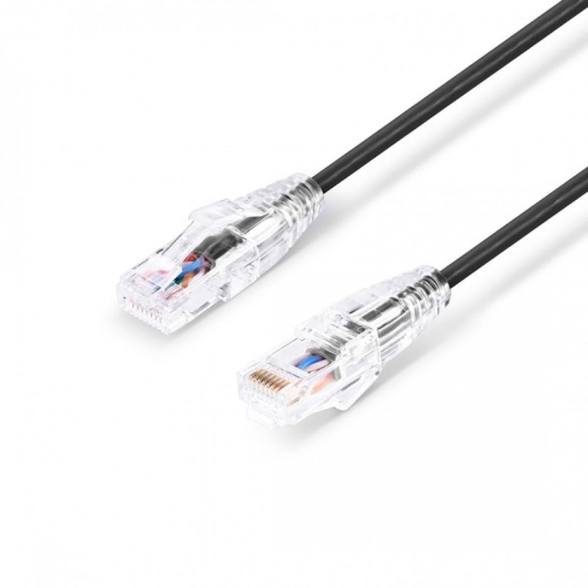 Cable Red Slim Cat.6A UTP LSZH 100% CU | 28AWG | - Negro - De distintas medidas