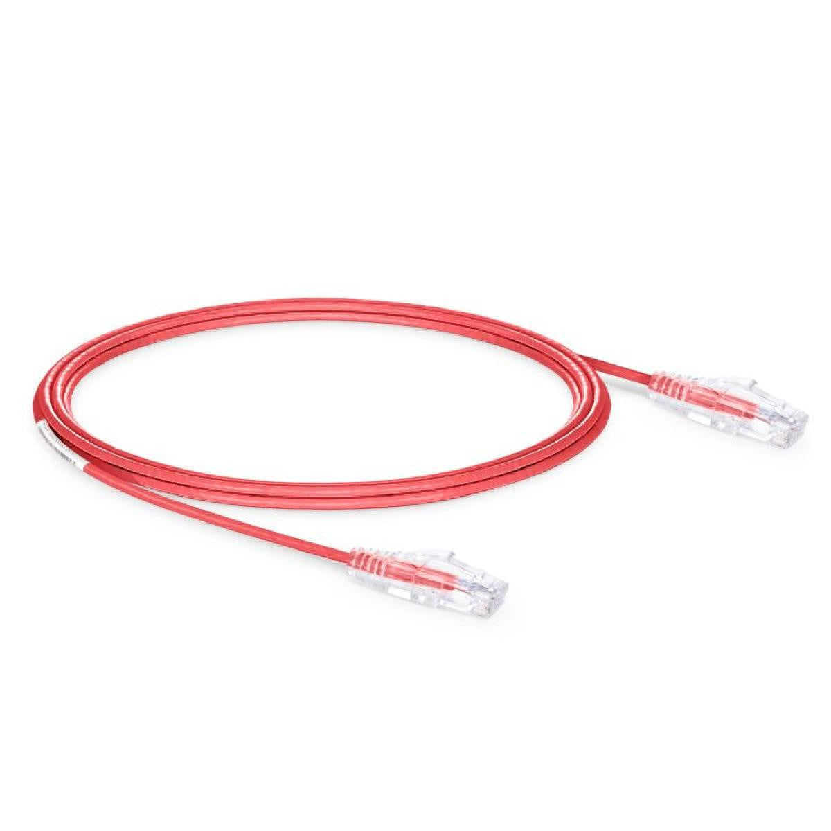 Cable Red Slim Cat.6A UTP LSZH 100% CU | 28AWG
