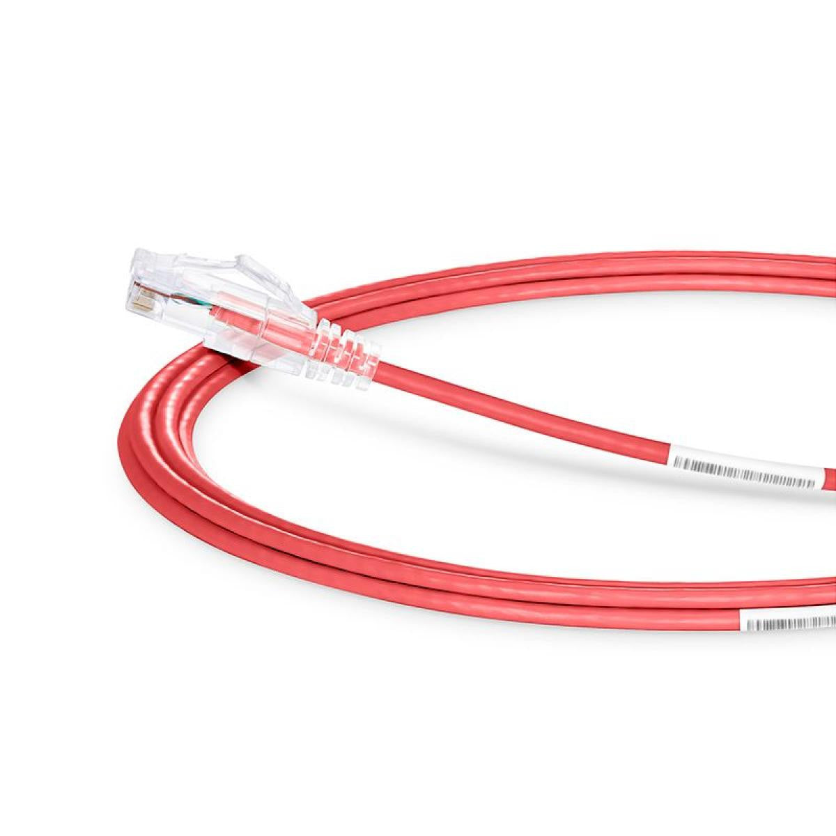 Cat.6A Slim Red Cable UTP LSZH 100% CU | 28AWG | Red - Various sizes