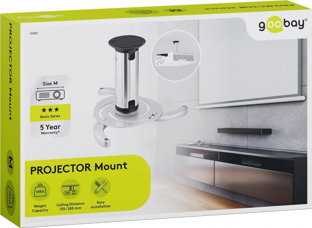 Goobay Projector Ceiling Mount - White
