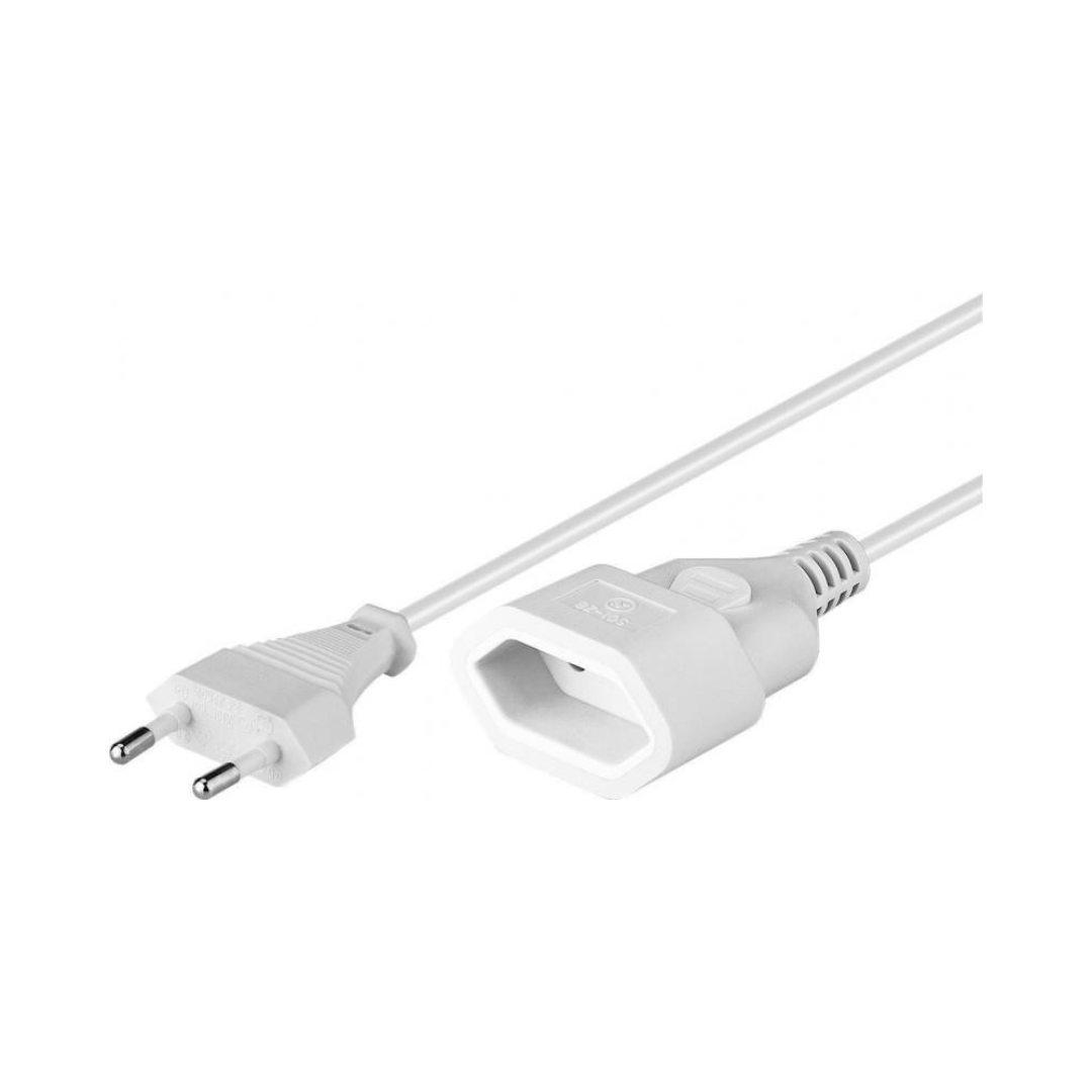 Extensão elétrica branca europeia - Vários comprimentos