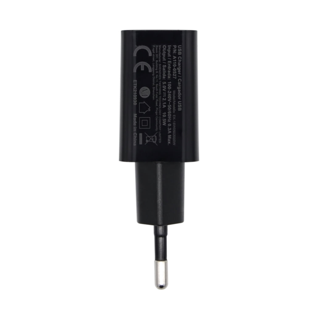 10W High Efficiency USB Charger, 5V/2A, Black