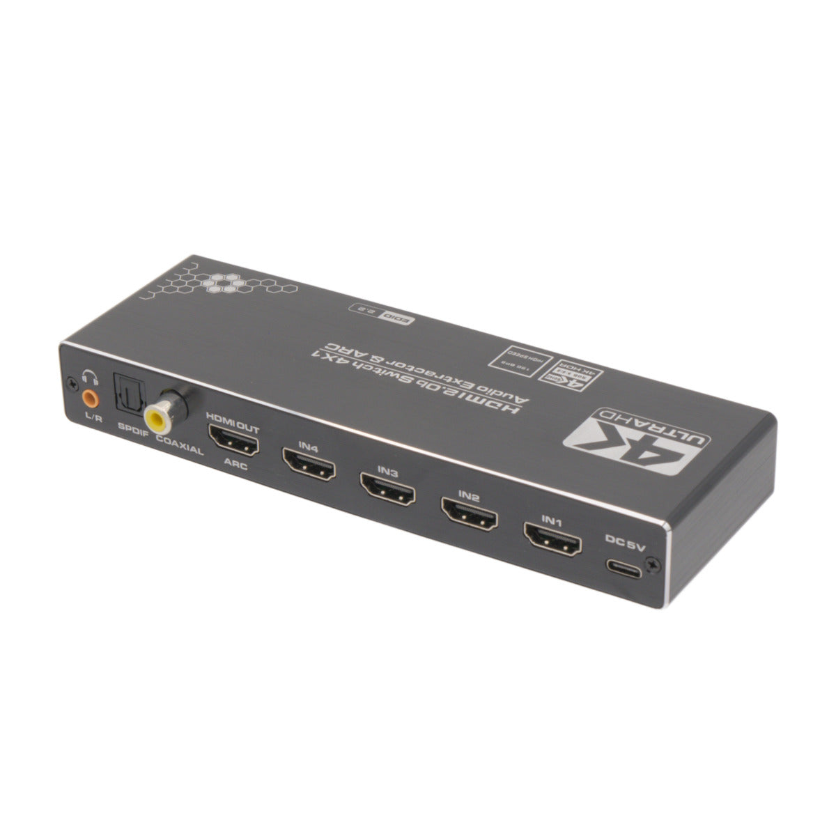 Switch 4x1 4K@60Hz + AUDIO COAXIAL / SPDIF / JACK 3.5mm