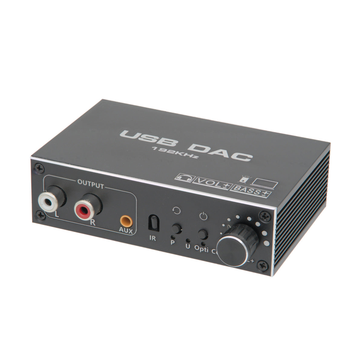 Conversor Digital a Analogico (DAC) hasta 192KHz con entrada USB y volumen