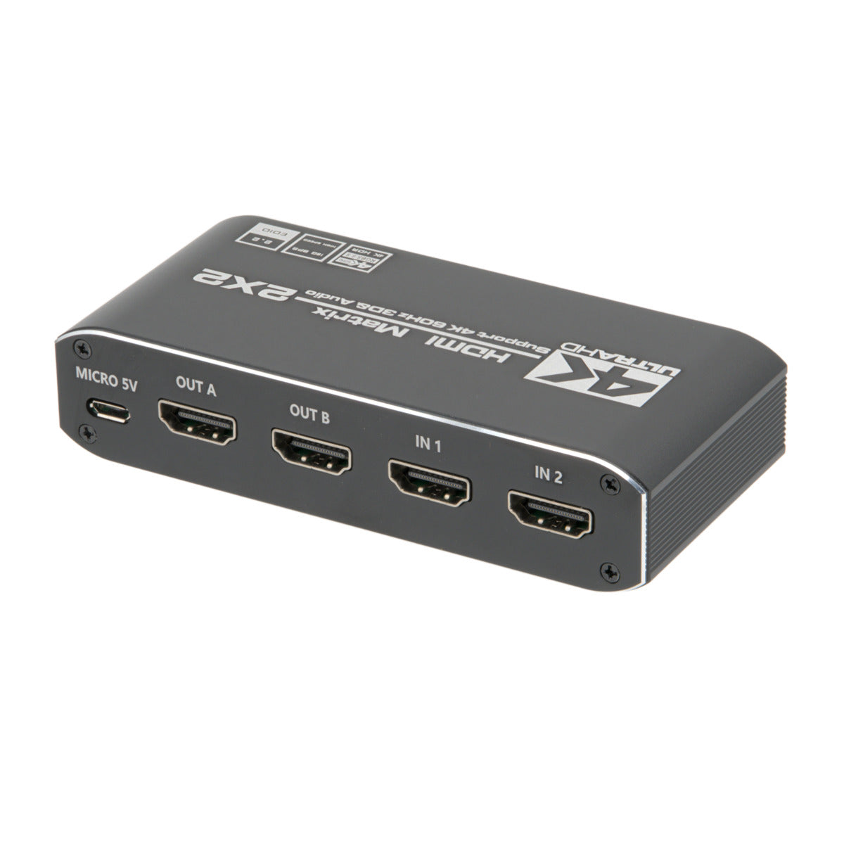 Matriz HDMI 2x2 4K@60Hz HDCP2.2 con extracción audio independientes