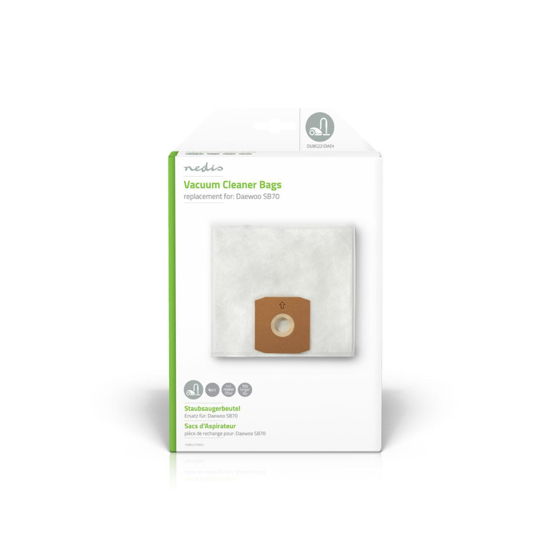 Sacos para aspirador, embalagem de 4 unidades. Sintéticos. Mais vendidos para: Daewoo SB70 Branco