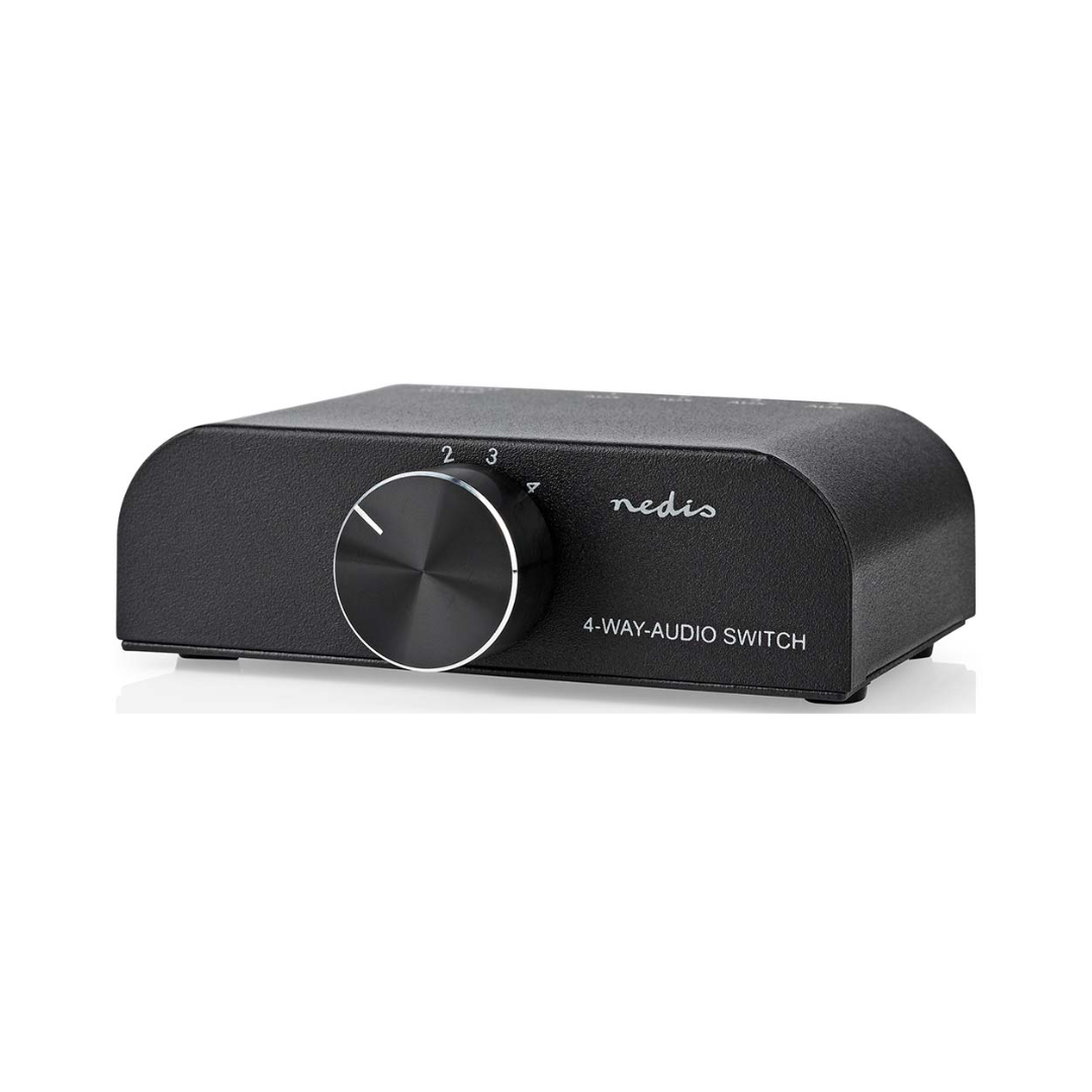 Analog Audio Switch 4 ports 1x 3.5mm audio input / 3x (2x RCA Female)