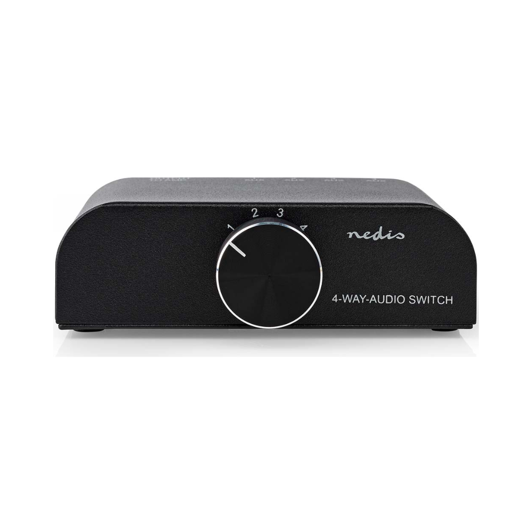 Analog Audio Switch 4 ports 1x 3.5mm audio input / 3x (2x RCA Female)