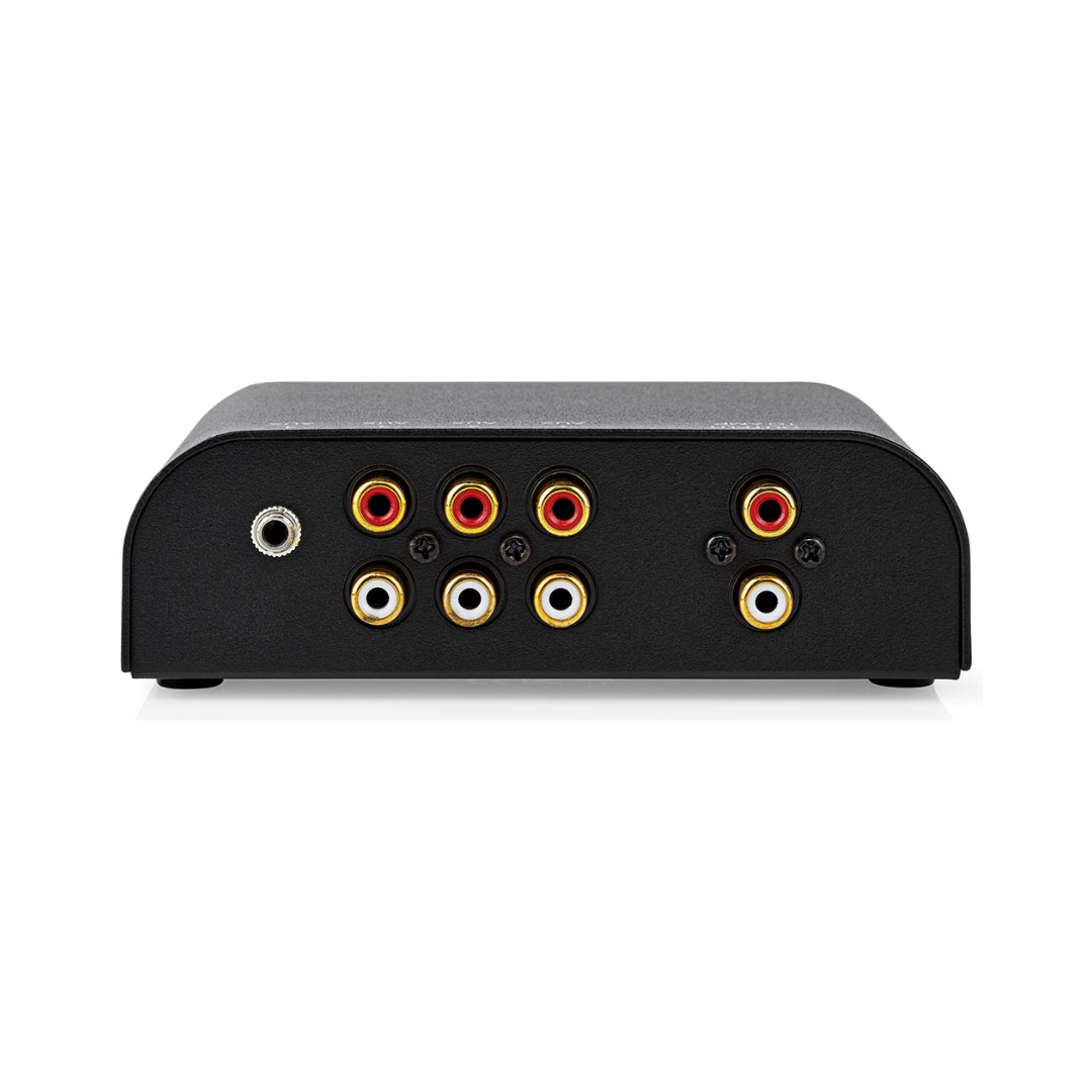 Analog Audio Switch 4 ports 1x 3.5mm audio input / 3x (2x RCA Female)