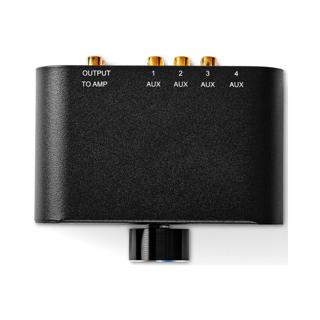 Analog Audio Switch 4 ports 1x 3.5mm audio input / 3x (2x RCA Female)