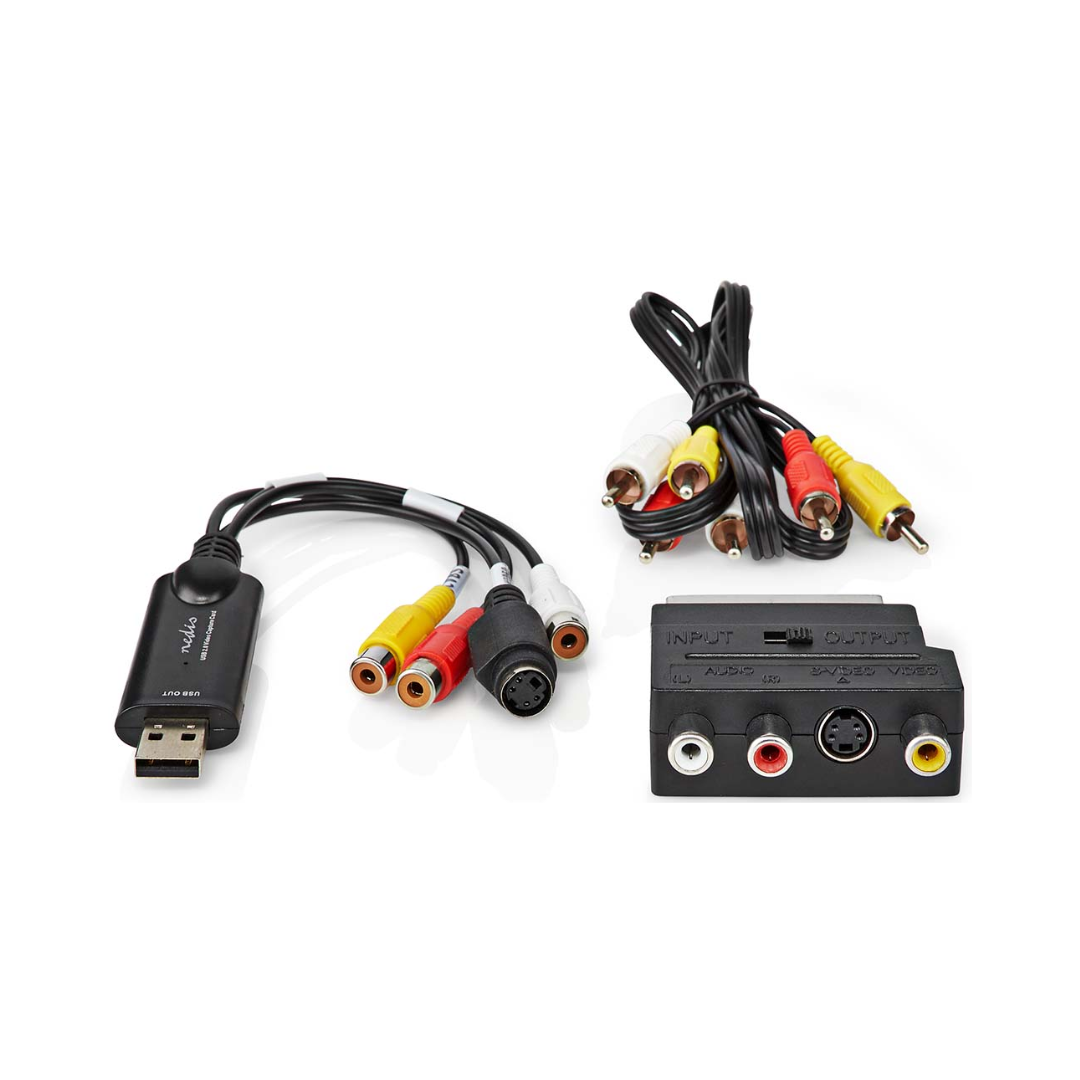 Conversor Analógico-Digital USB 480P AV CABO SCART