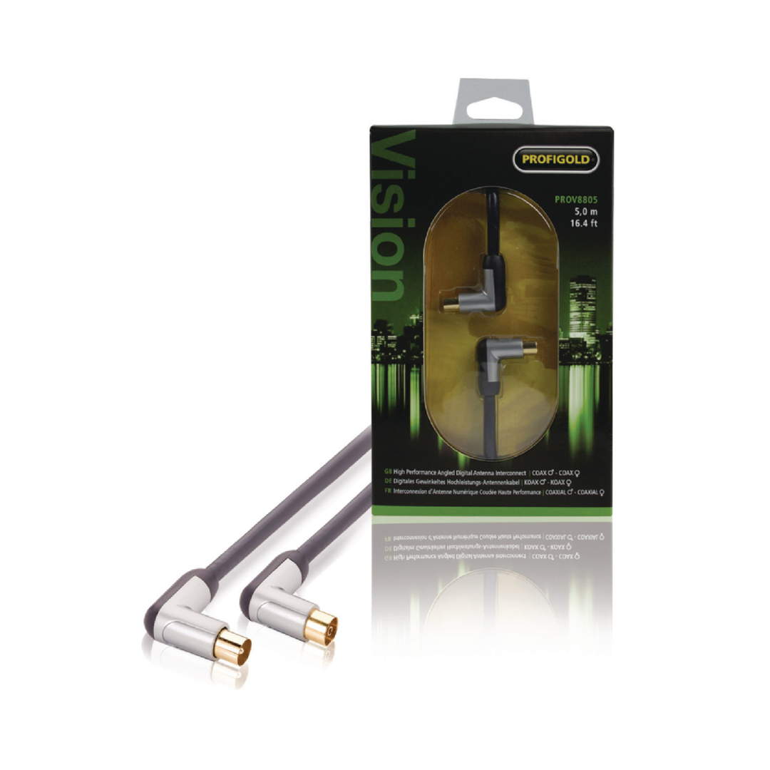 High Performance Angled Coaxial Antenna Interconnect Cable 5.00 m