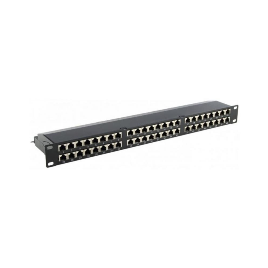 19" Rack Patch Panel with 48 STP Cat 6 Sockets