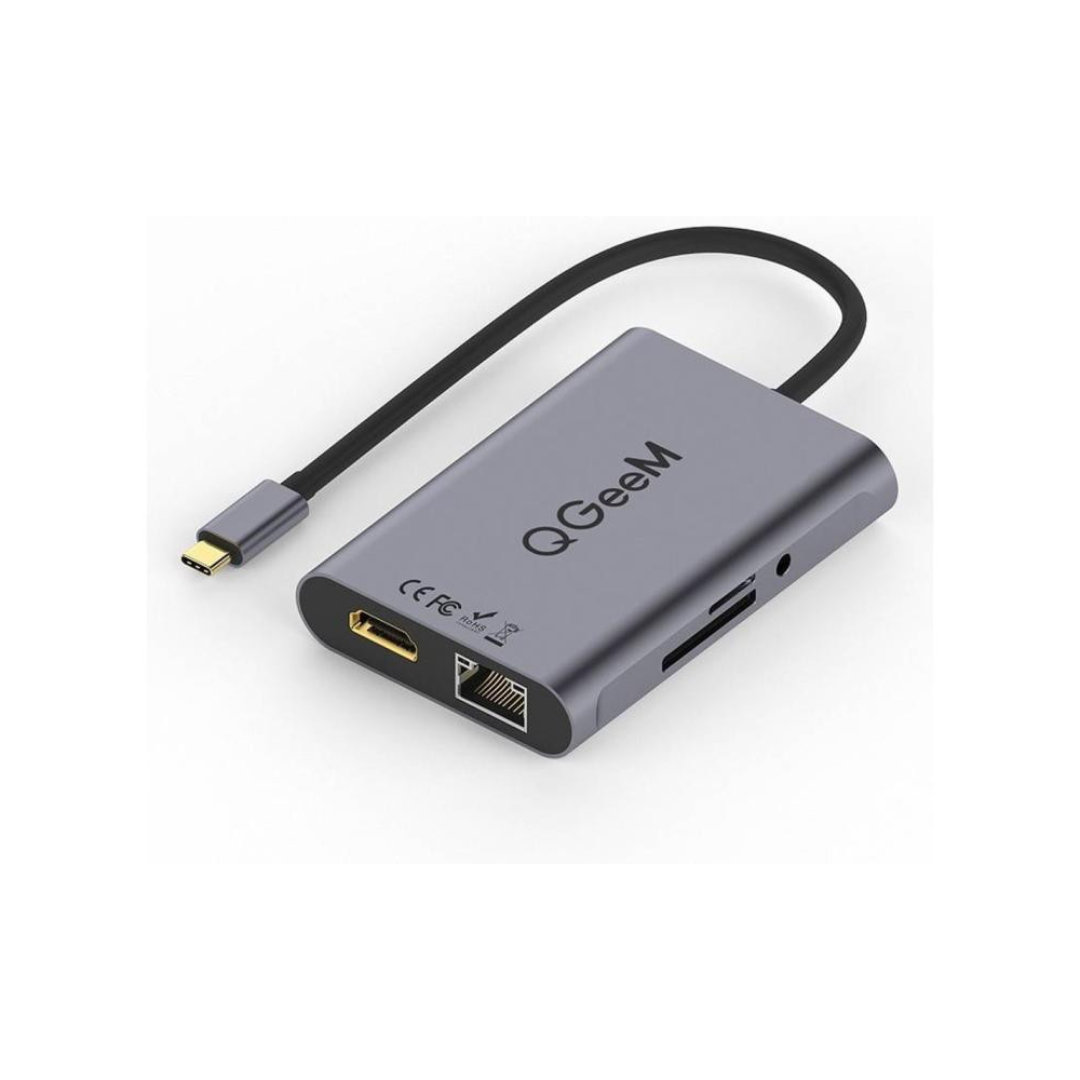 Dock Station USB C - 2x USB, 1x POS, 1x HDMI, 1x RJ45, 1x microSD, 1x SD, 1x conector de 3,5 mm (tipo 3.1)