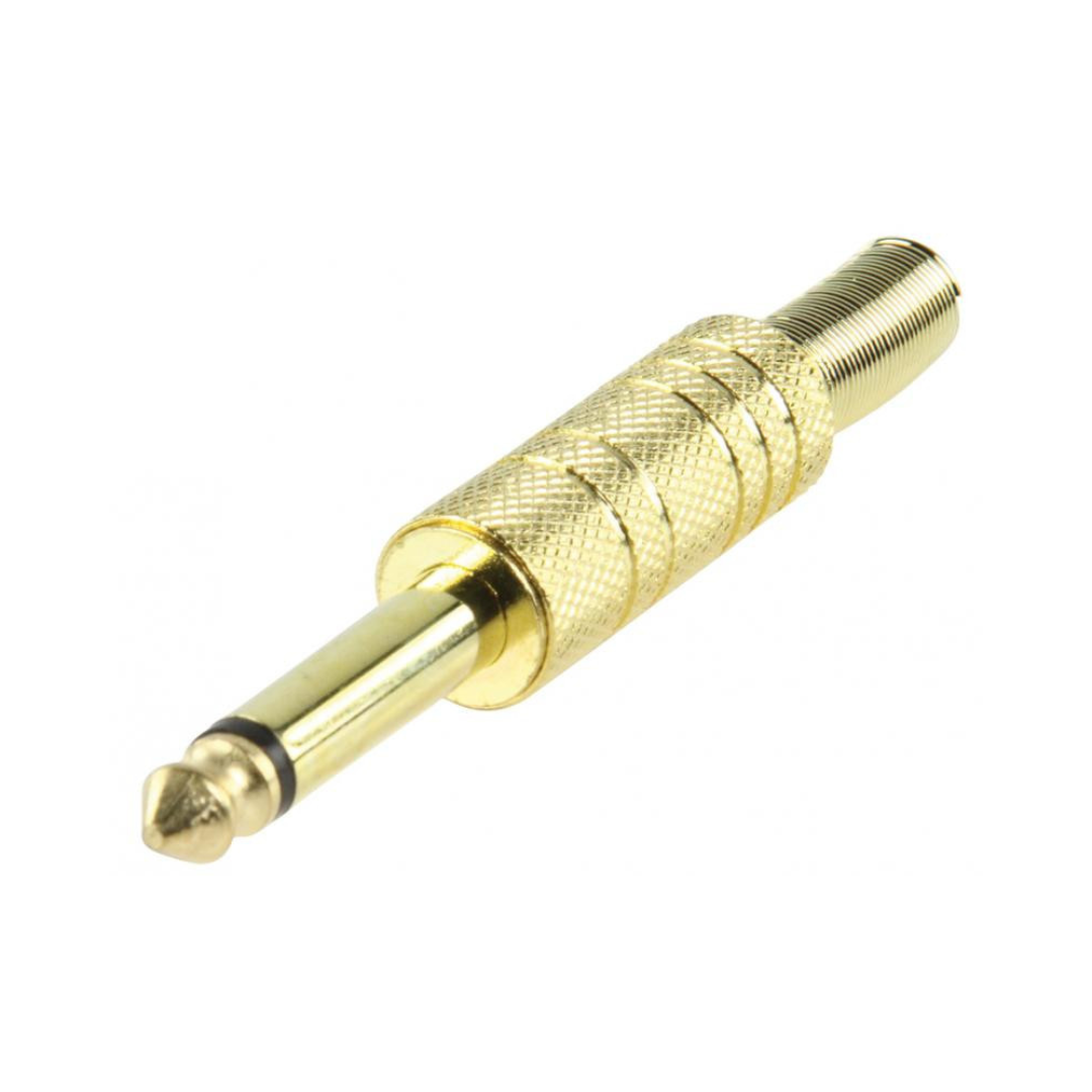 6.35mm Mono Jack Connector For Soldering.