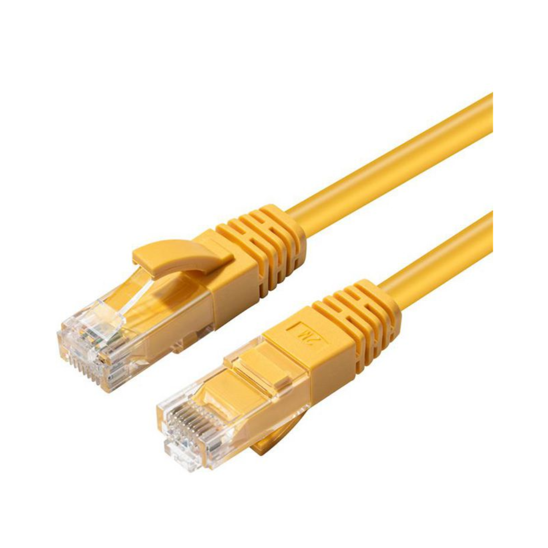 CAT6A UTP cable, yellow, 2 meters