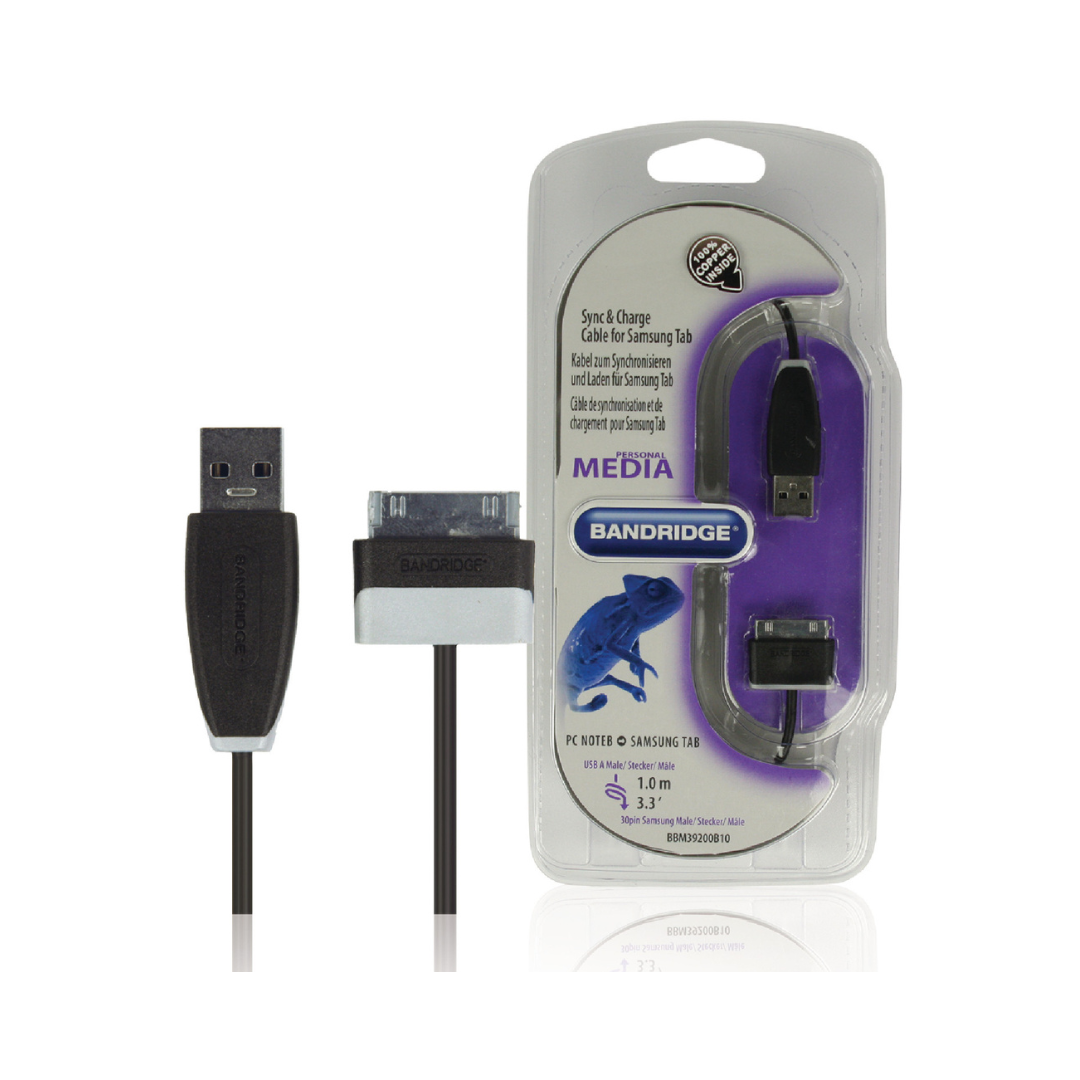 Charging and Sync Cable for Samsung TAB 1.00 m USB