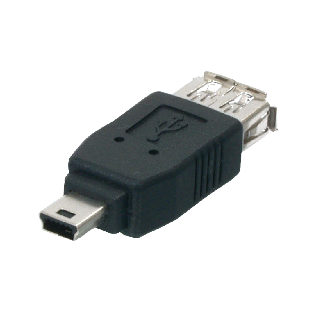 USB A Female - Mini 5-pin Male Adapter